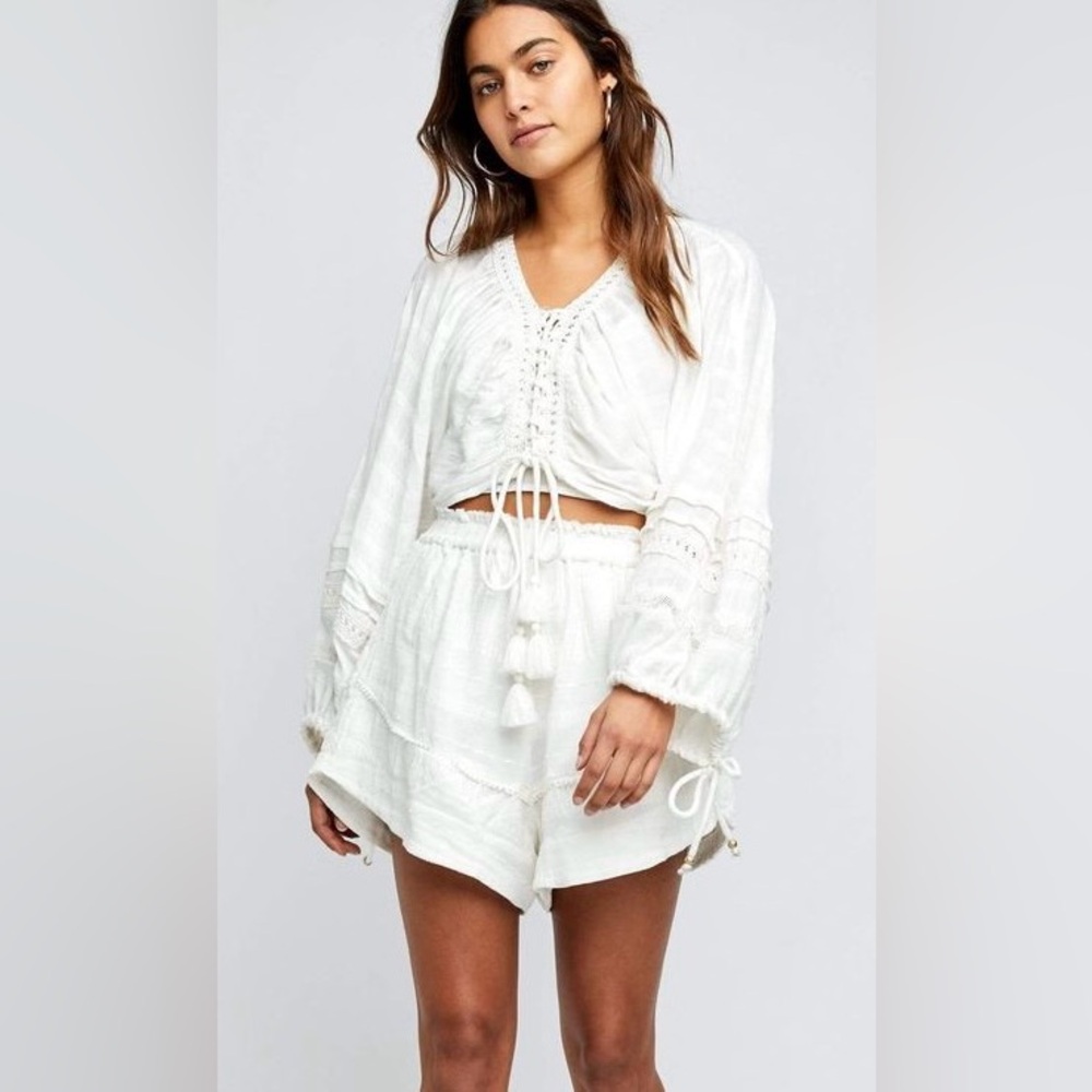 Free People Paloma Short Set Size S in Ivory